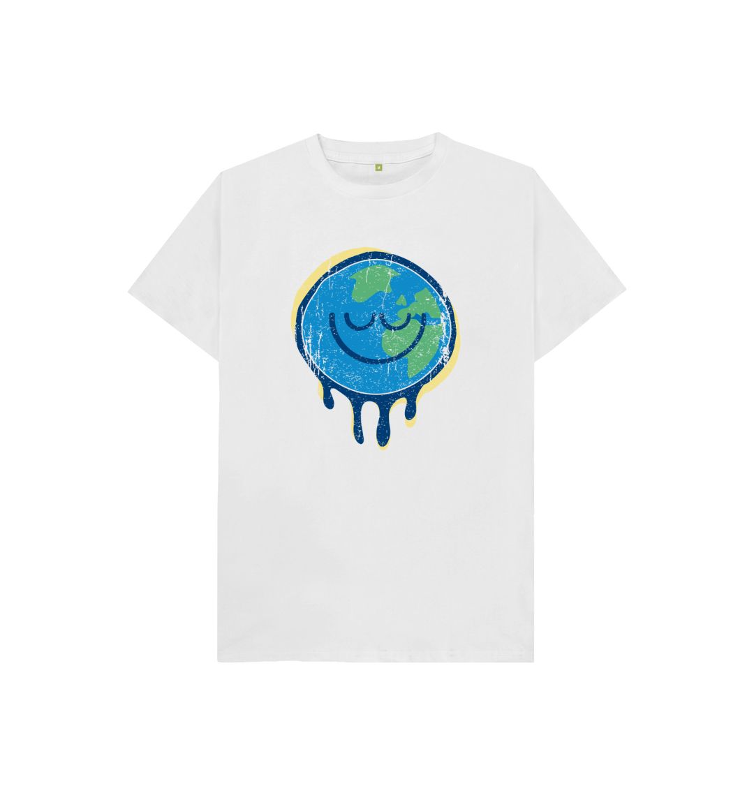 White Doobee Adore Smile For Earth Kids Tee
