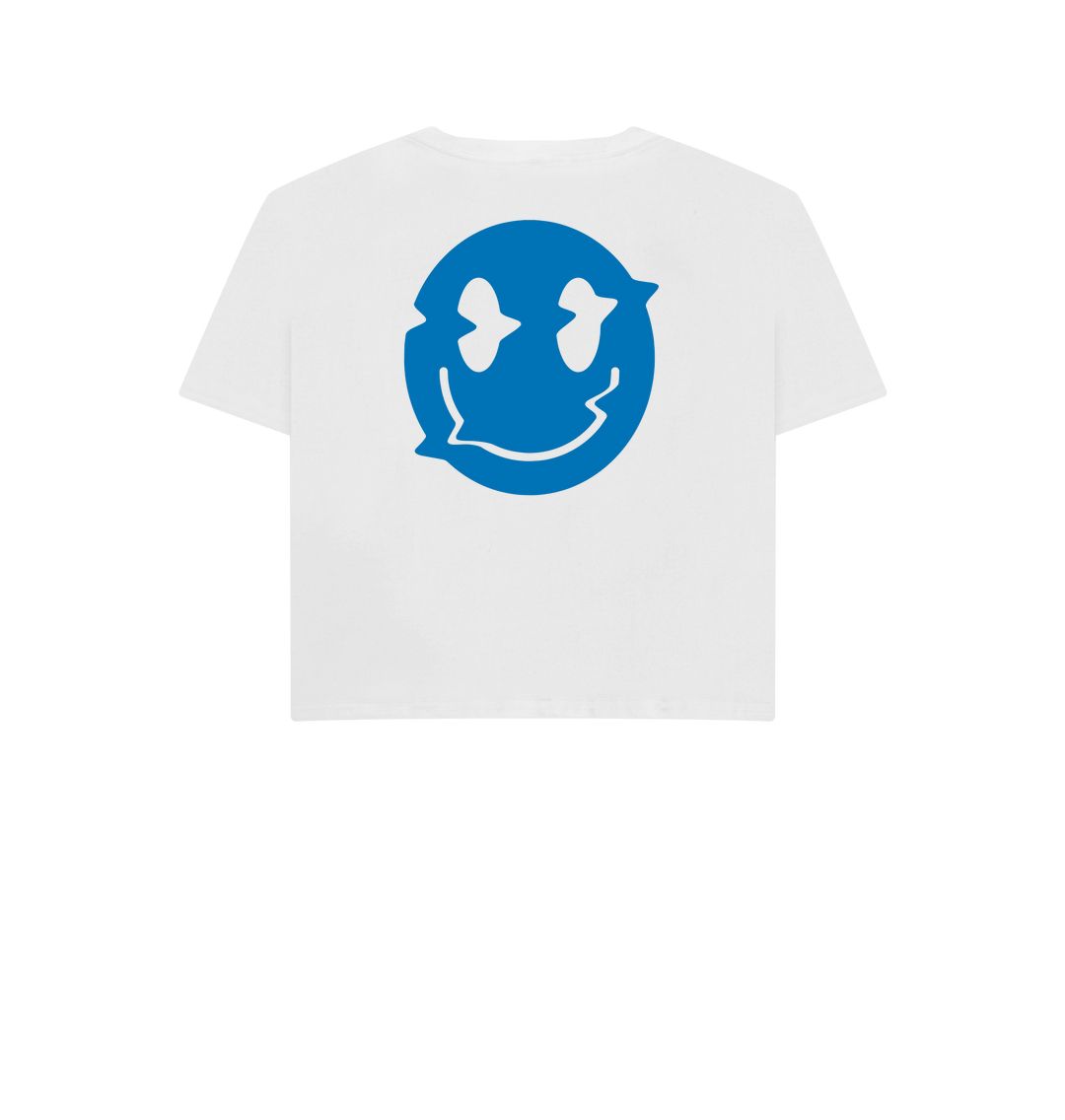 White Doobee Adore Smile A Little More Womens Boxy Crop
