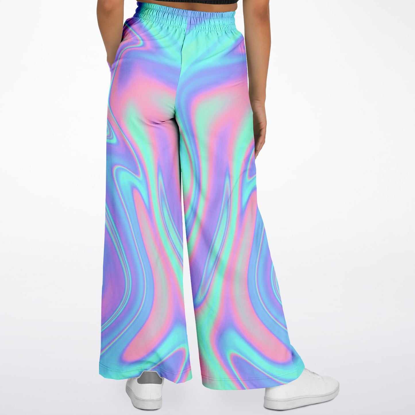 Doobee Adore Holographic Gradient Fashion Flare Jogger