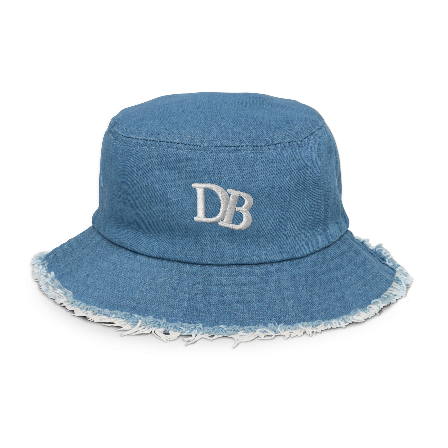 Doobee Adore 3D Distressed Denim Bucket Hats