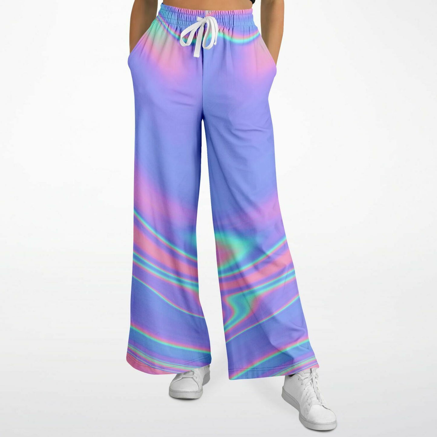 Doobee Adore Holographic Gradient Fashion Flare Jogger