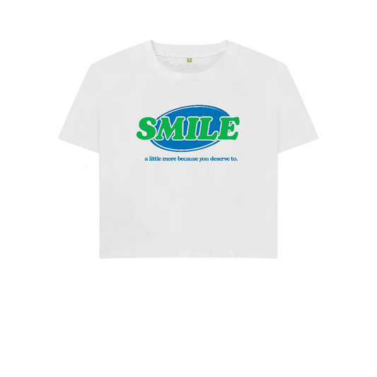 Doobee Adore Smile A Little More Womens Boxy Crop