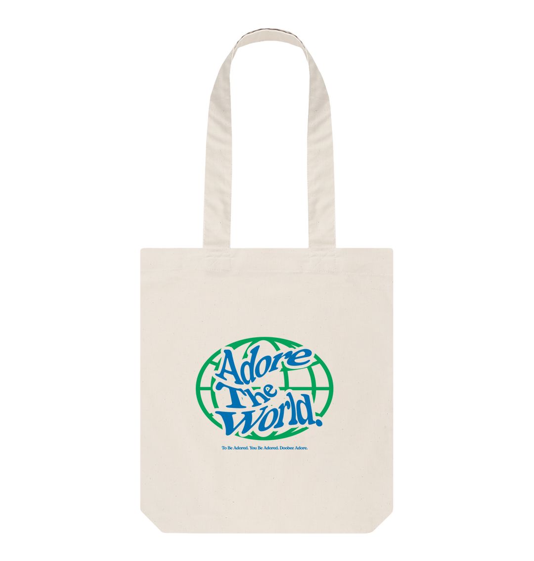 Natural Adore The World Tote Bags